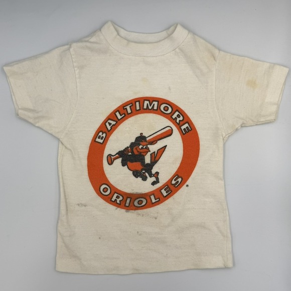 Other - VTG 70-80s Baltimore Orioles T-Shirt Youth XS| MLB, Cartoon Mascot | STAINED